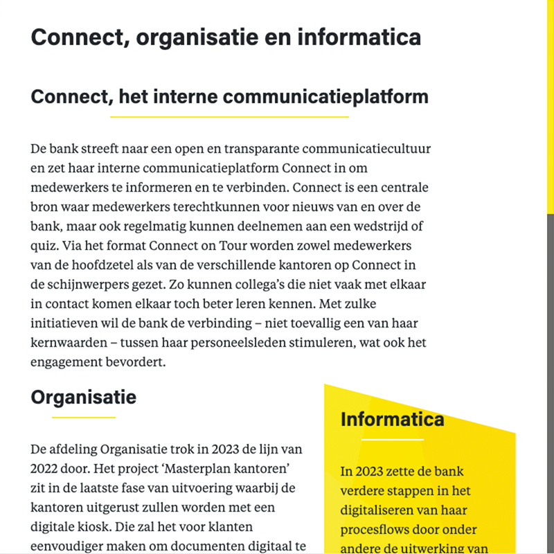 Connect, organisatie en informatica