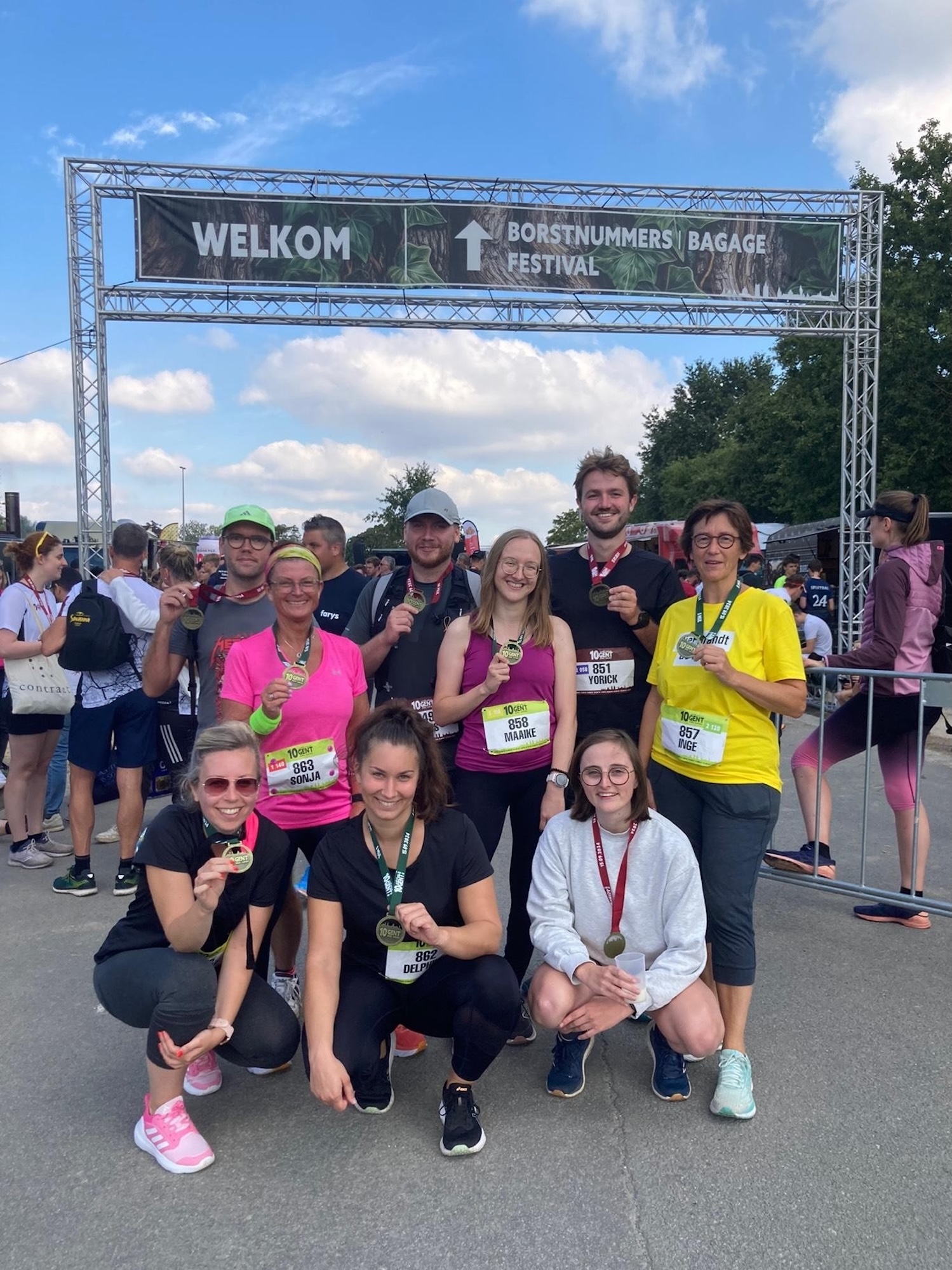 Quelques collègues athlètes participent aux 10 miles de Gand