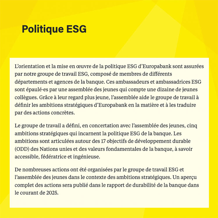 Politique ESG